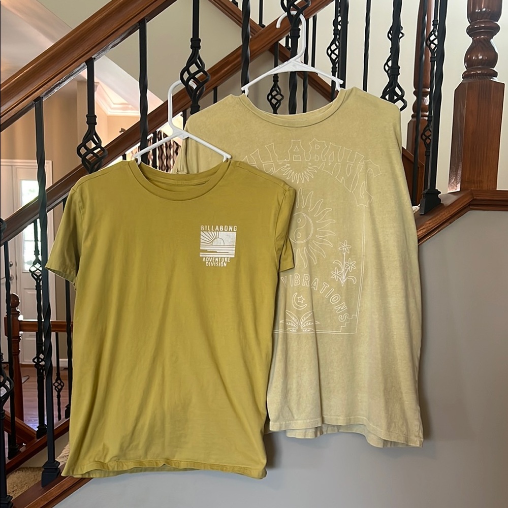 Billabong Yellow Short Sleeve Tee Casual - Bundle of 2